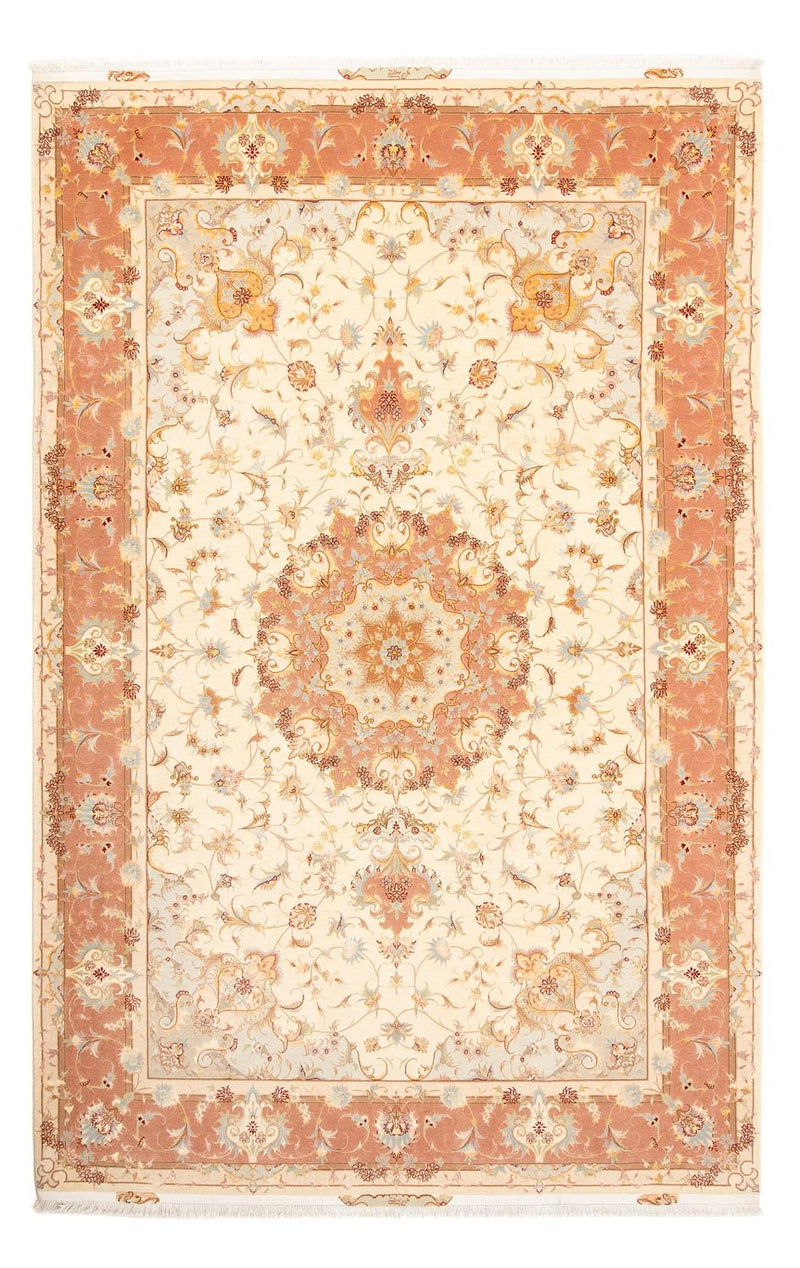 Täbriz - 50 Raj Teppich 203x312cm - Perserteppich - beige