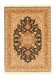 Täbriz - 50 Raj Teppich 100x142cm - Perserteppich - schwarz