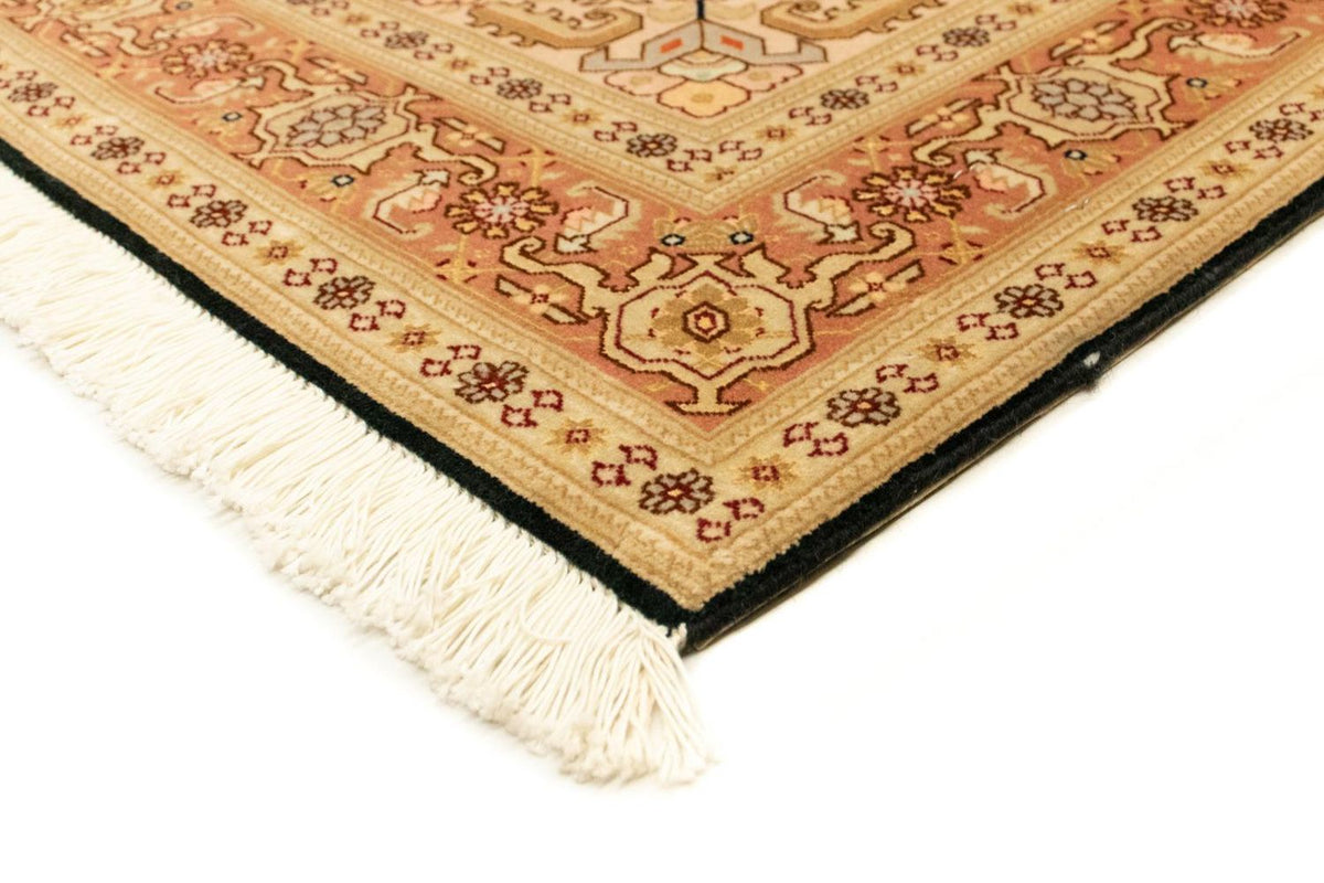Täbriz - 50 Raj Teppich 100x142cm - Perserteppich - schwarz