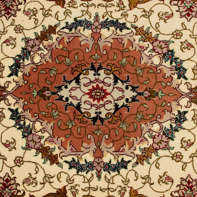 Täbriz - 50 Raj Teppich 103x153cm - Perserteppich - beige