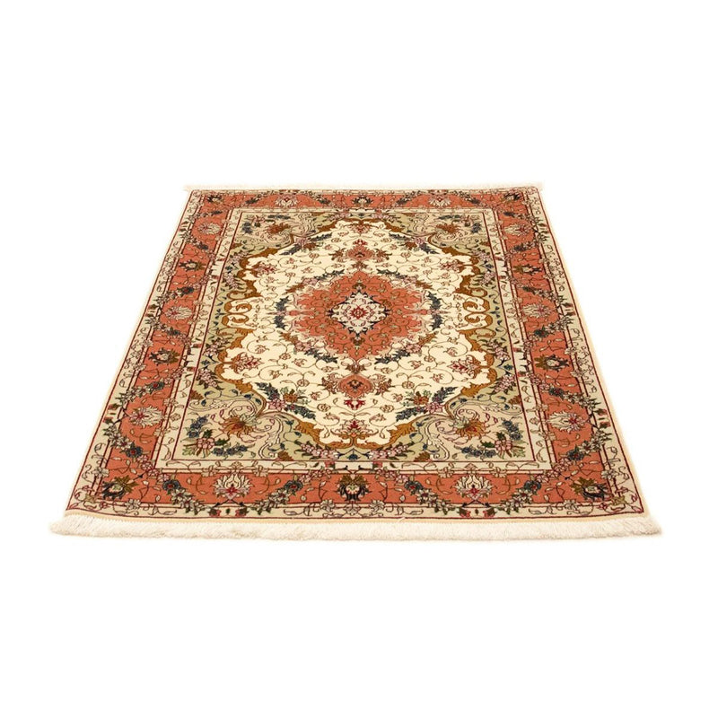Täbriz - 50 Raj Teppich 103x153cm - Perserteppich - beige