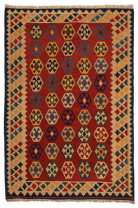 Kelim Fars Teppich 152x212cm - dunkelrot – product image