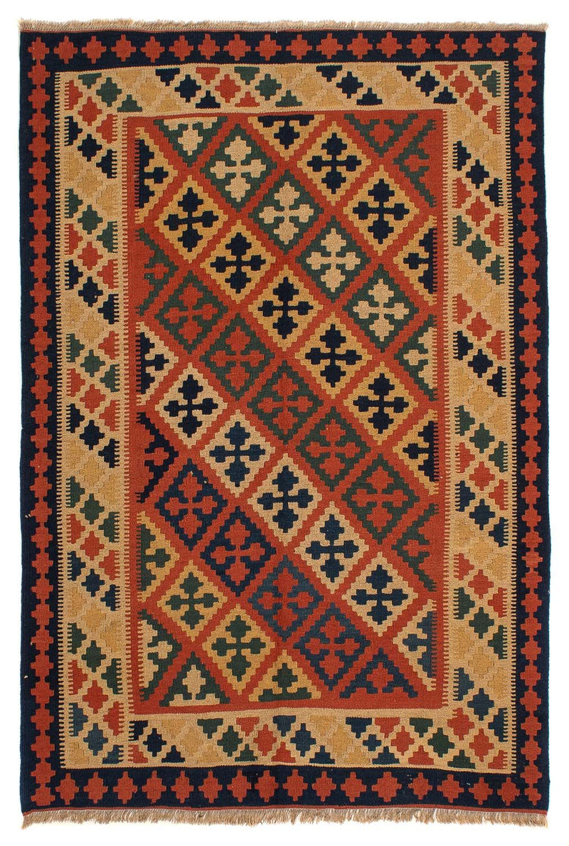 Kelim Fars Teppich 154x200cm - braun