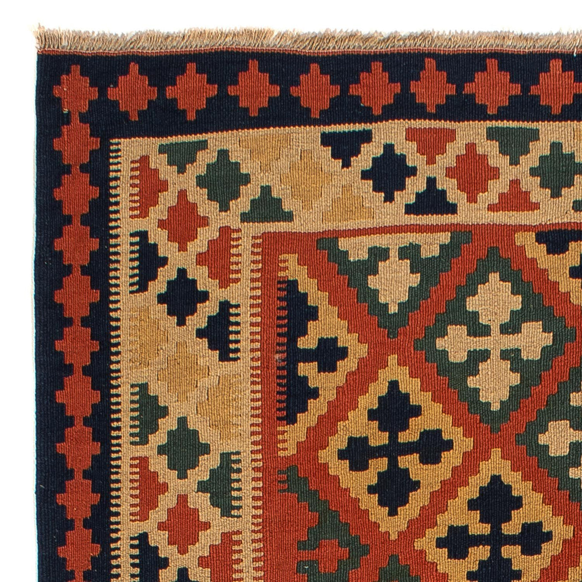 Kelim Fars Teppich 154x200cm - braun