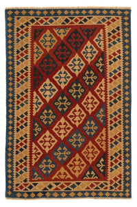 Kelim Fars Teppich 142x217cm - dunkelrot – product image