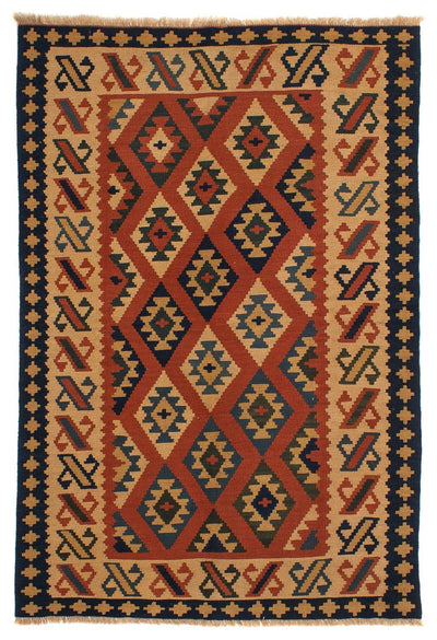 Kelim Fars Teppich 149x210cm - braun