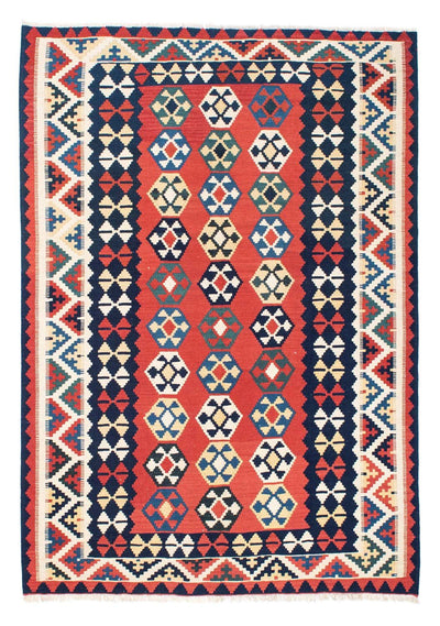Kelim Fars Teppich 156x195cm - rot