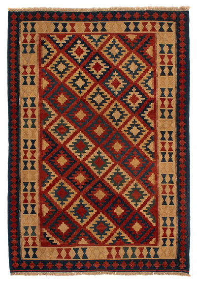 Kelim Fars Teppich 150x215cm - mehrfarbig
