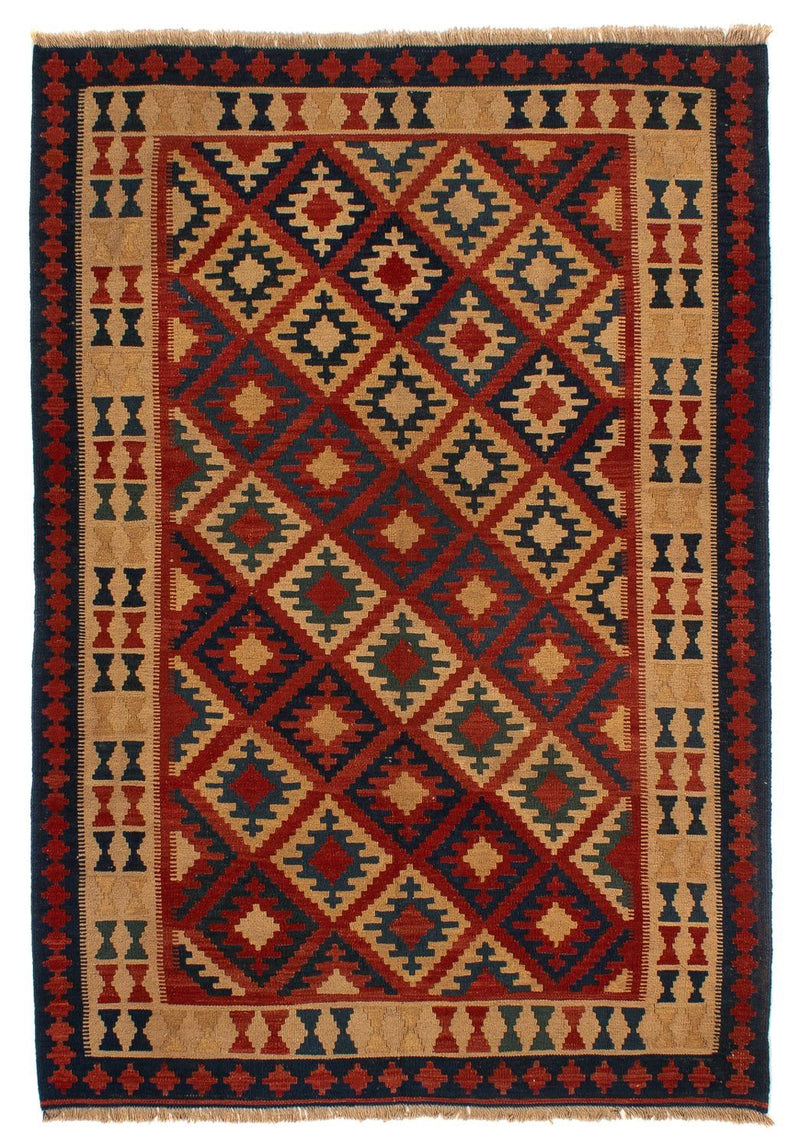 Kelim Fars Teppich 150x215cm - mehrfarbig