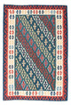 Kelim Fars Teppich 131x193cm - blau