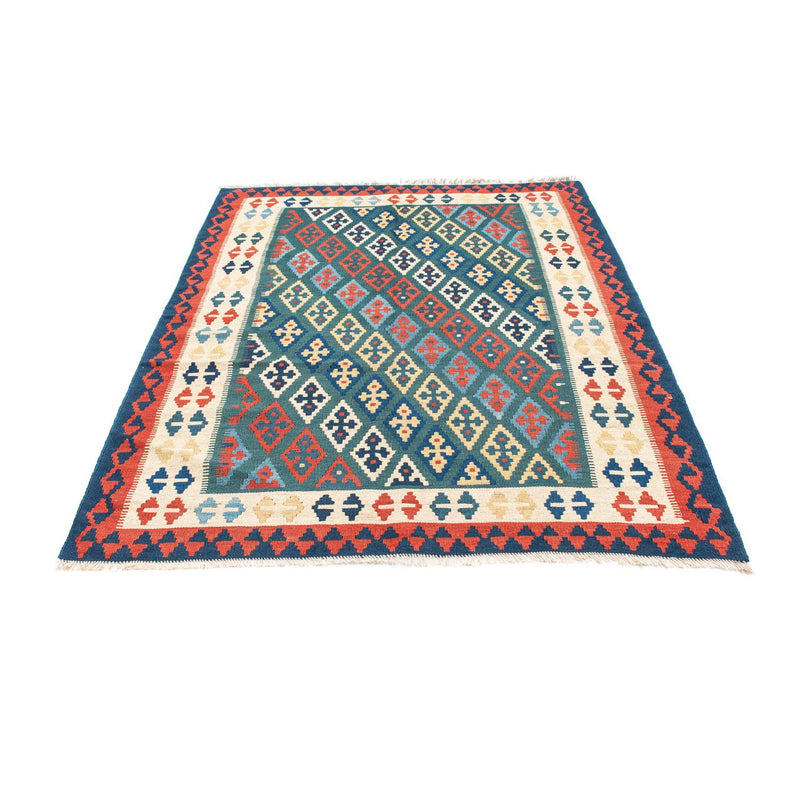 Kelim Fars Teppich 131x193cm - blau