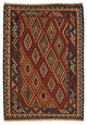 Kelim Fars Teppich 165x213cm - dunkelrot