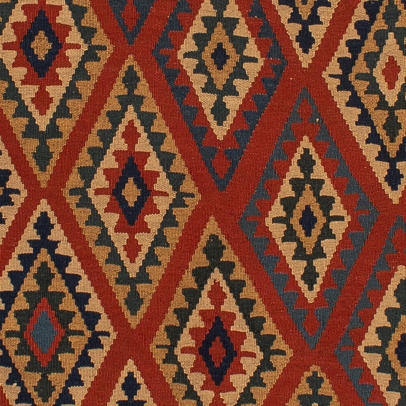 Kelim Fars Teppich 165x213cm - dunkelrot
