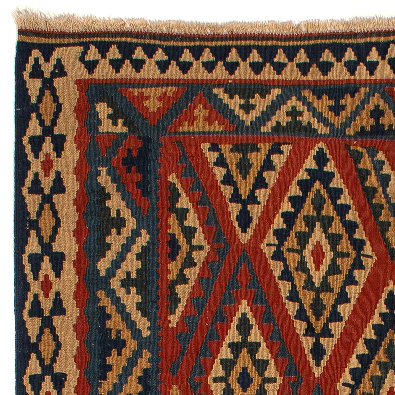 Kelim Fars Teppich 165x213cm - dunkelrot