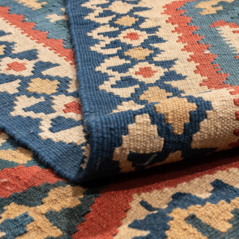Kelim Fars Teppich 165x213cm - dunkelrot