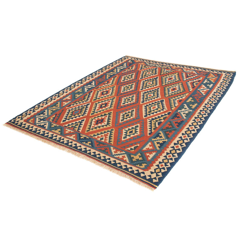 Kelim Fars Teppich 165x213cm - dunkelrot