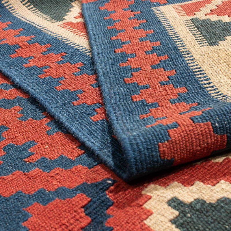 Kelim Fars Teppich 151x220cm - dunkelrot