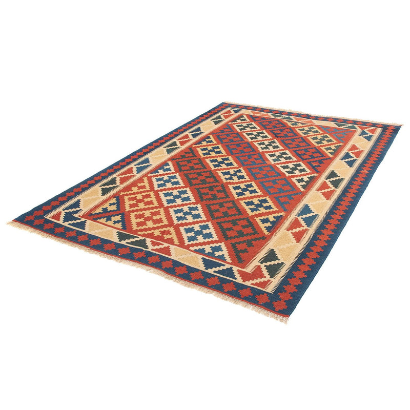 Kelim Fars Teppich 151x220cm - dunkelrot