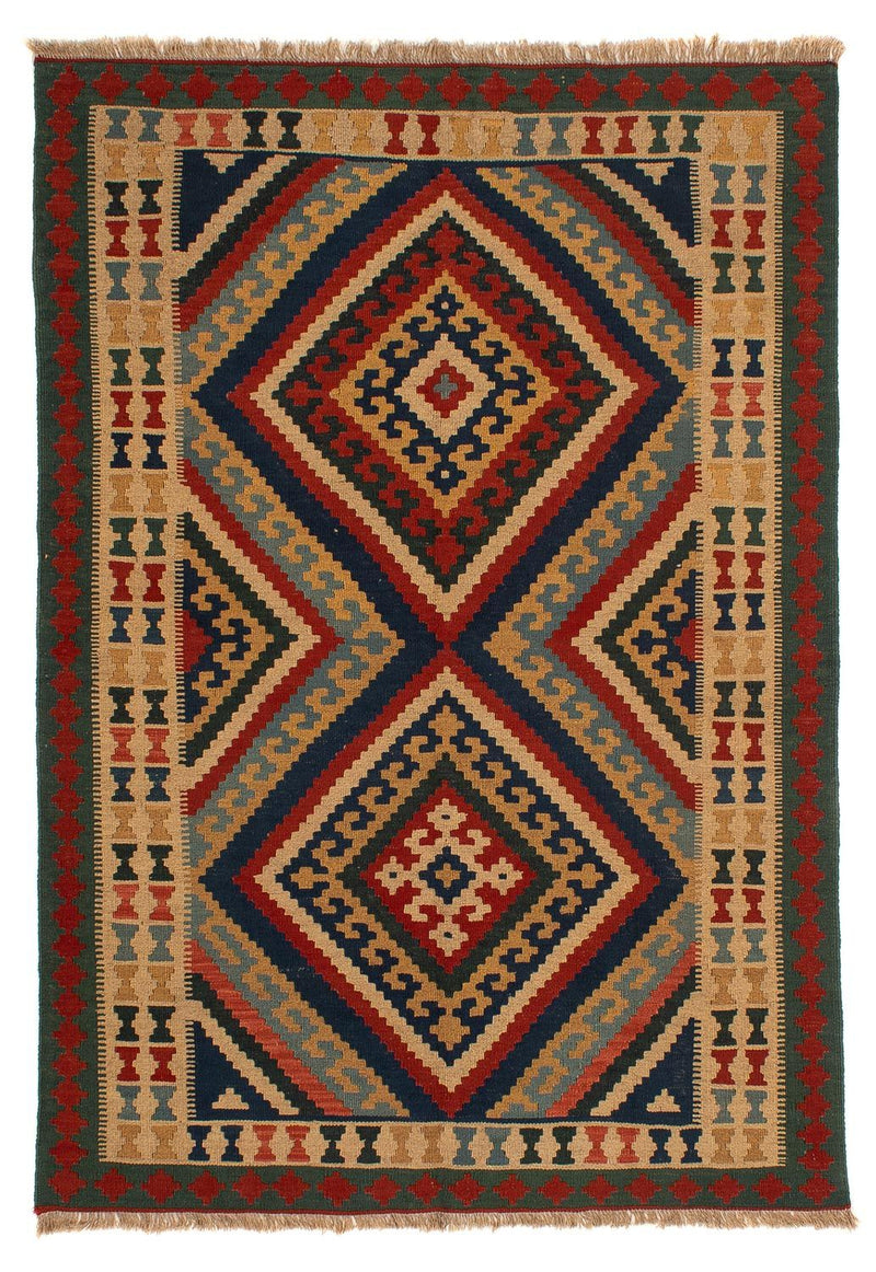 Kelim Fars Teppich 150x213cm - mehrfarbig