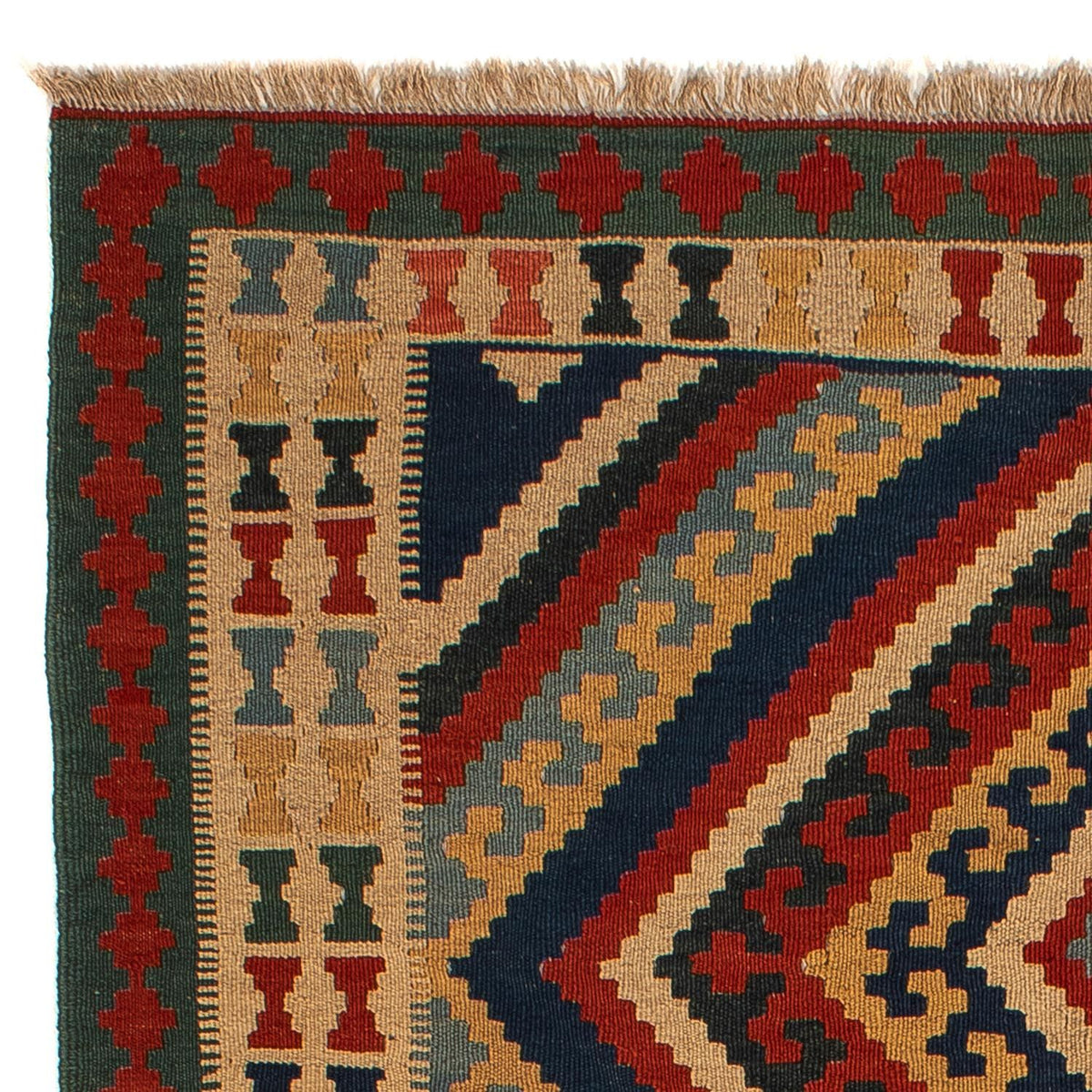 Kelim Fars Teppich 150x213cm - mehrfarbig