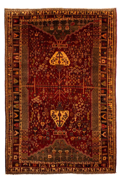 Ghashghai Teppich 204x290cm - Perserteppich - dunkelrot