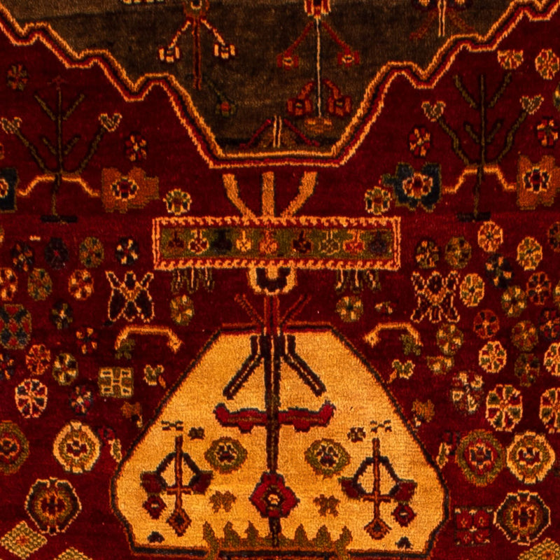 Ghashghai Teppich 204x290cm - Perserteppich - dunkelrot