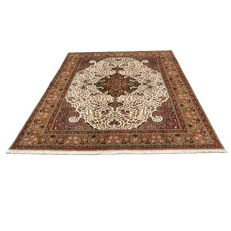 Täbriz - 40 Raj Teppich 205x295cm - Perserteppich - beige