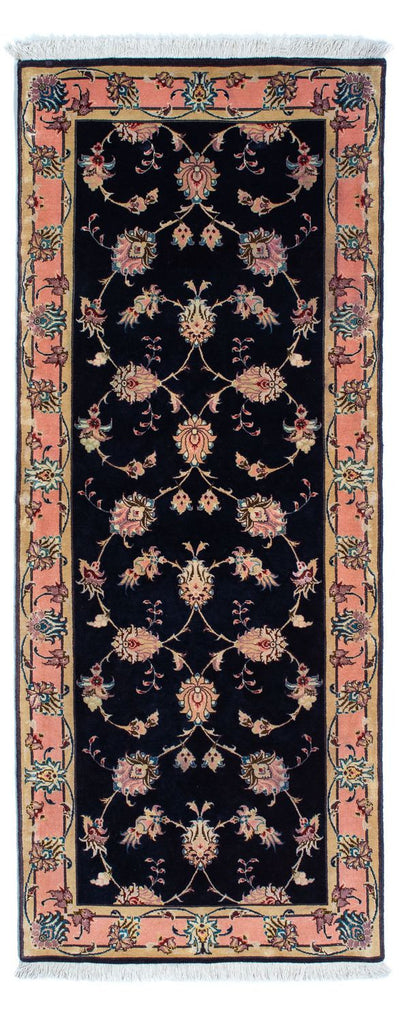 Täbriz - 50 Raj Teppich 74x200cm - Perserteppich - dunkelblau