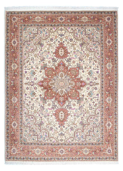 Täbriz - 50 Raj Teppich 150x205cm - Perserteppich - beige