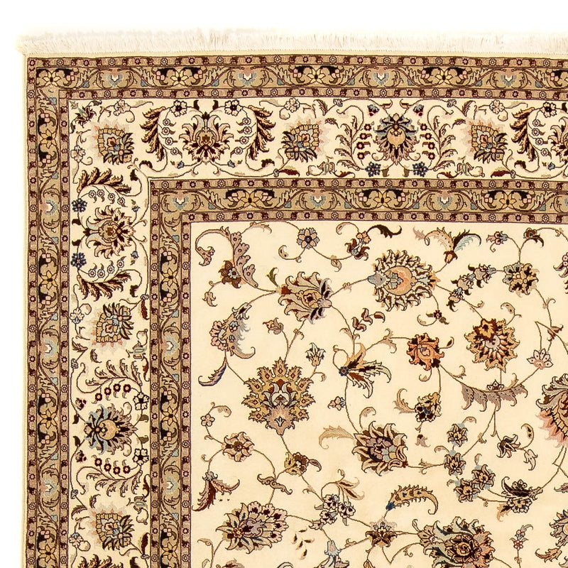 Täbriz - 50 Raj Teppich 247x357cm - Perserteppich - beige