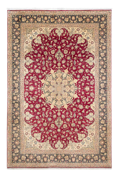 Täbriz - 50 Raj Teppich 202x300cm - Perserteppich - dunkelrot