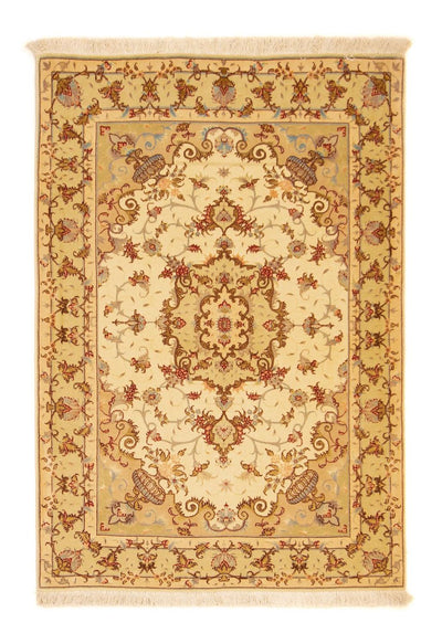 Täbriz - 50 Raj Teppich 103x148cm - Perserteppich - beige