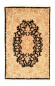 Täbriz - 50 Raj Teppich 100x158cm - Perserteppich - schwarz