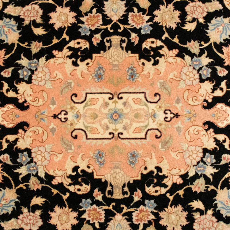 Täbriz - 50 Raj Teppich 100x158cm - Perserteppich - schwarz