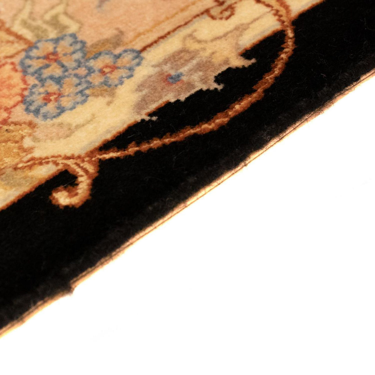 Täbriz - 50 Raj Teppich 100x158cm - Perserteppich - schwarz