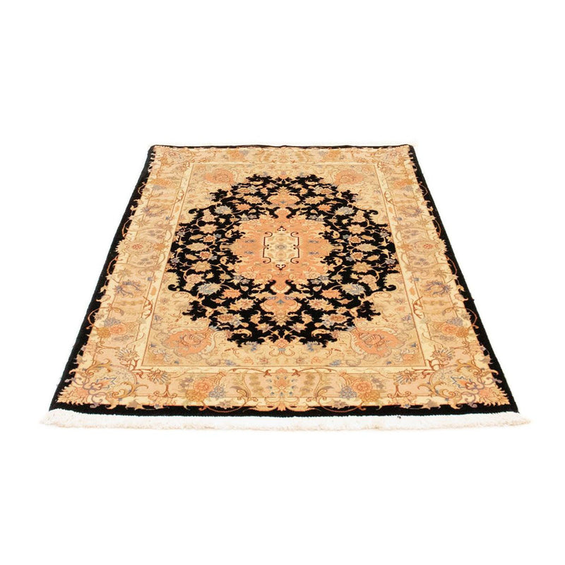 Täbriz - 50 Raj Teppich 100x158cm - Perserteppich - schwarz