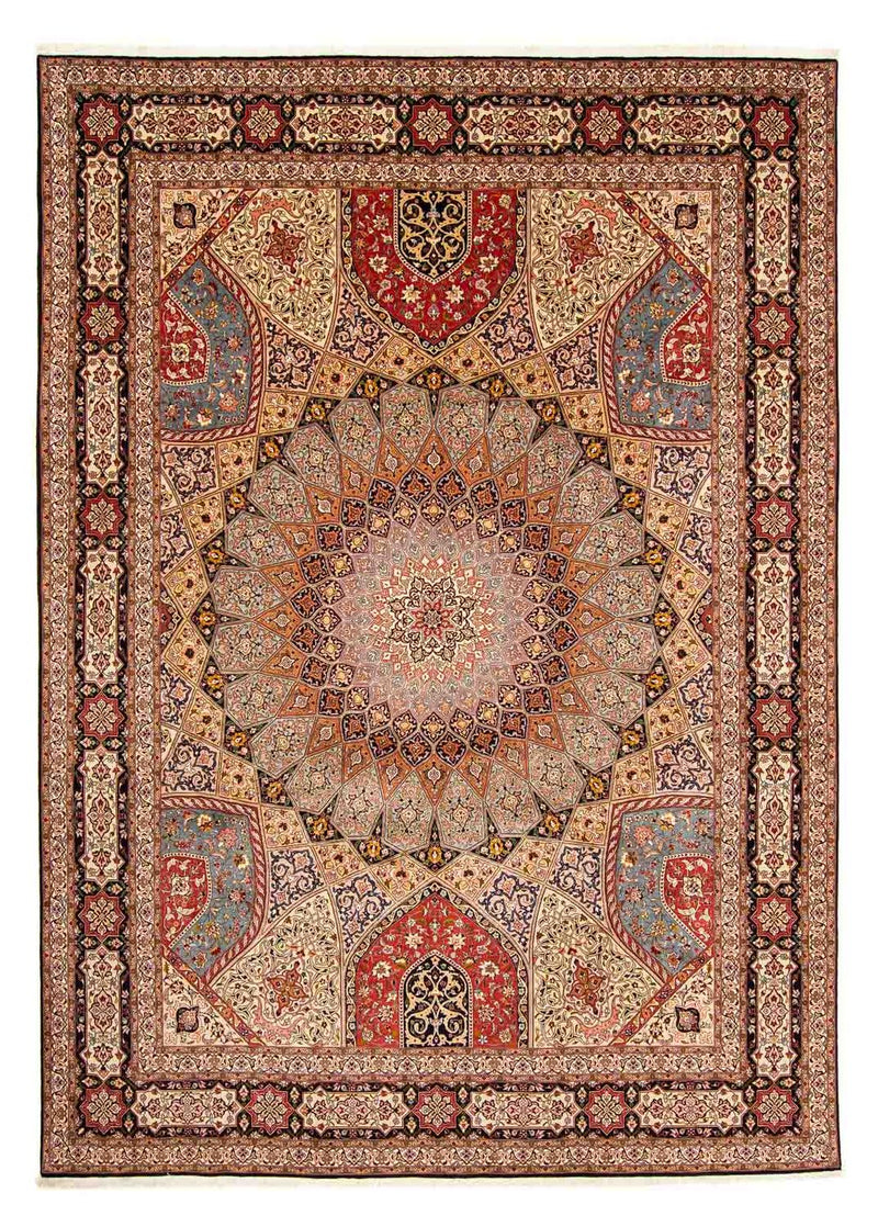Täbriz - 50 Raj Teppich 301x400cm - Perserteppich - mehrfarbig
