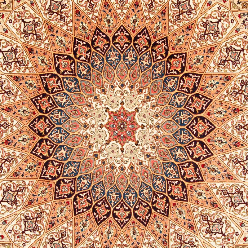 Täbriz - 50 Raj Teppich 202x302cm - Perserteppich - mehrfarbig