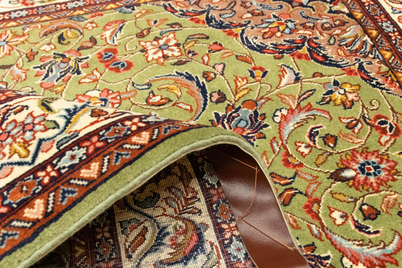 Sarough Teppich 104x153cm - Perserteppich - grün