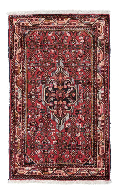 Hamadan Teppich 79x128cm - Perserteppich - rot