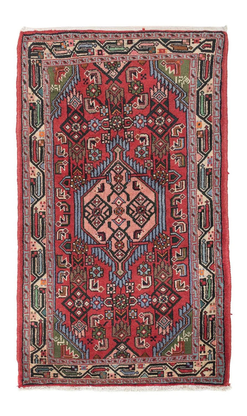 Hamadan Teppich 76x127cm - Perserteppich - rot