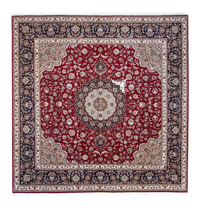 Täbriz - 50 Raj Teppich 297x300cm - Perserteppich - dunkelrot