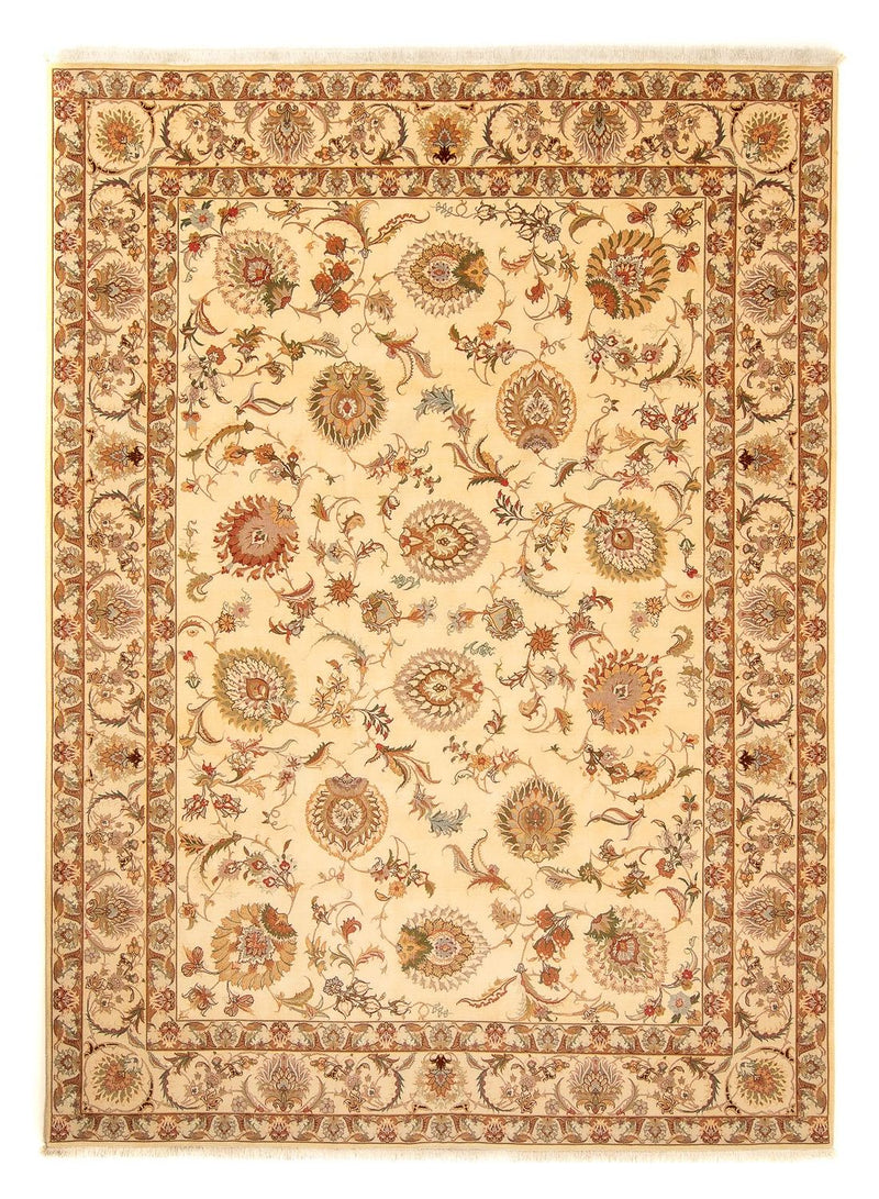 Täbriz - 50 Raj Teppich 256x346cm - Perserteppich - hellbraun