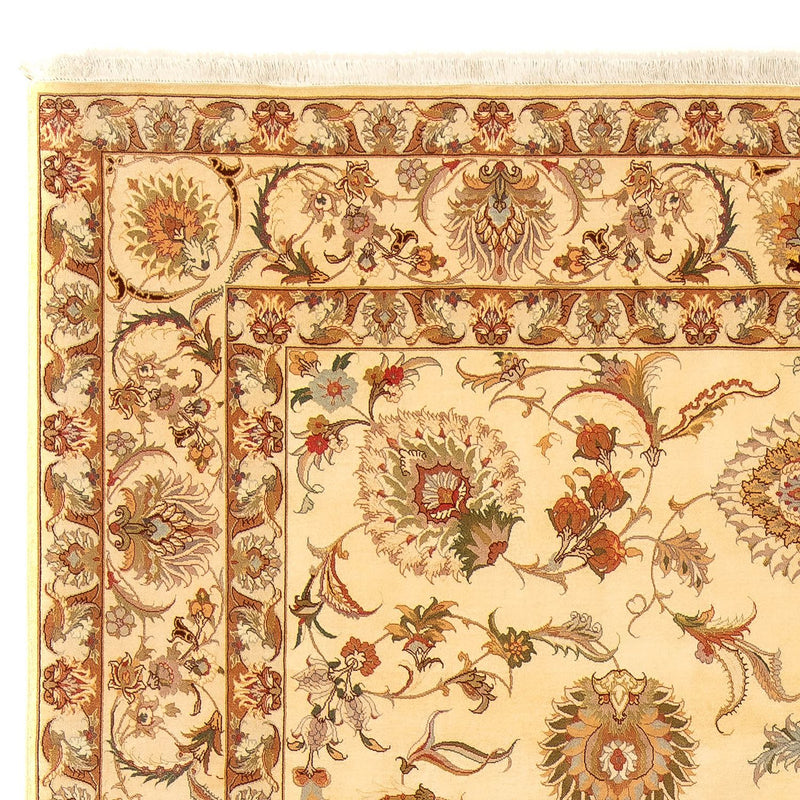 Täbriz - 50 Raj Teppich 256x346cm - Perserteppich - hellbraun