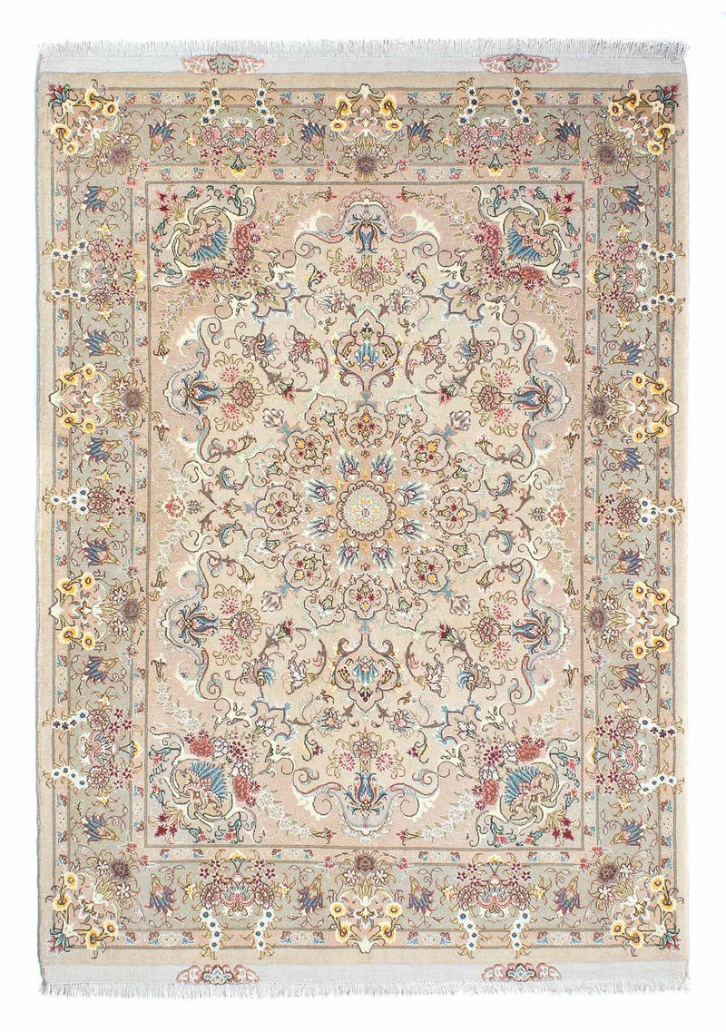 Täbriz - 50 Raj Teppich 150x210cm - Perserteppich - beige