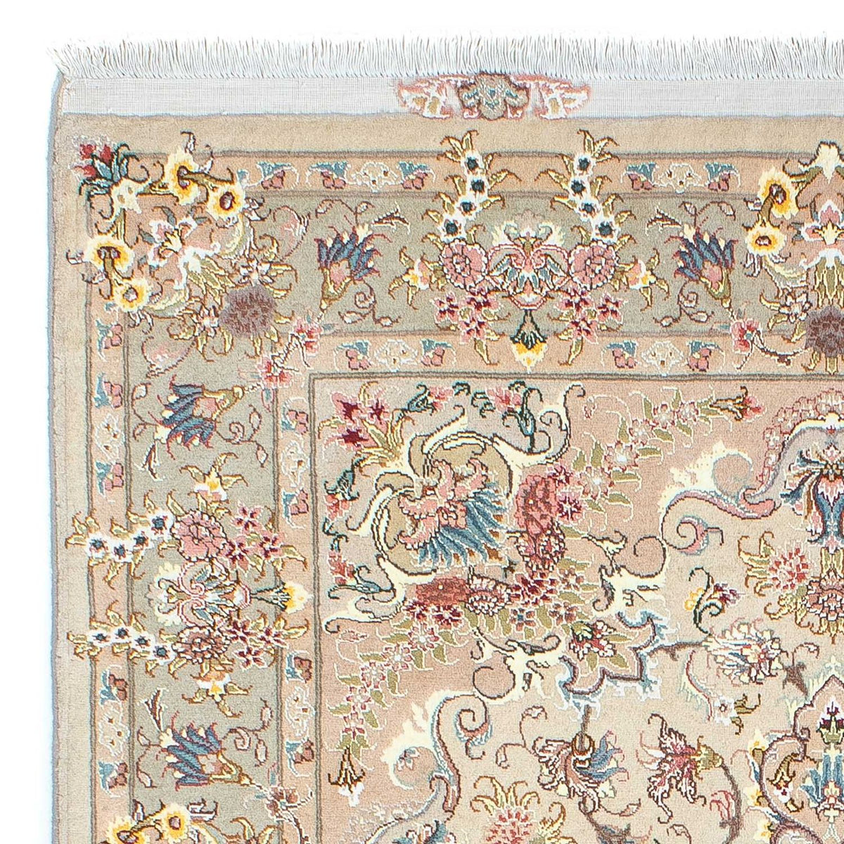 Täbriz - 50 Raj Teppich 150x210cm - Perserteppich - beige