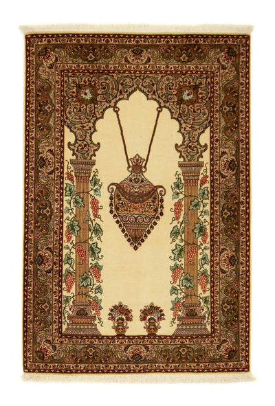 Täbriz - 50 Raj Teppich 103x153cm - Perserteppich - beige