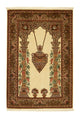 Täbriz - 50 Raj Teppich 103x153cm - Perserteppich - beige