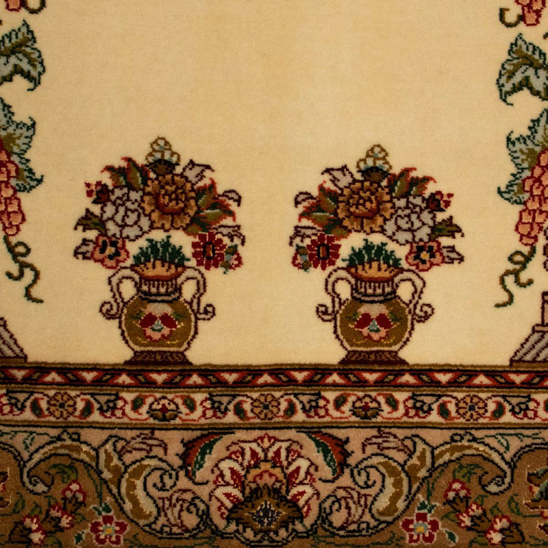 Täbriz - 50 Raj Teppich 103x153cm - Perserteppich - beige