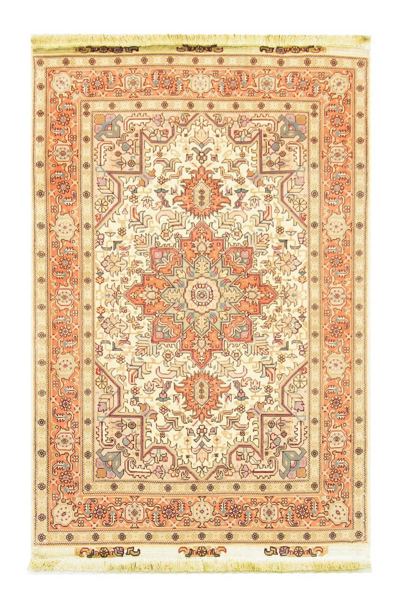 Täbriz - 50 Raj Teppich 101x148cm - Perserteppich - beige